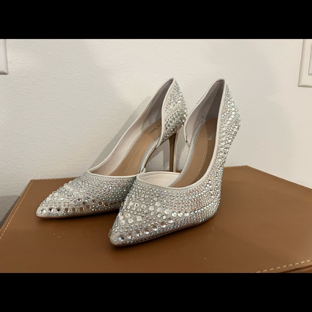 Gianni Binni iridescent glitter heels